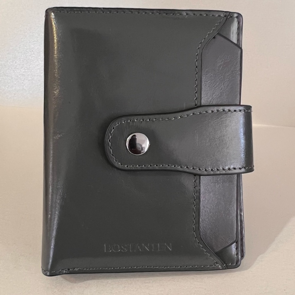 New Bostanten Leather Wallet Gray Removable Card Wallet - Picture 14 of 15